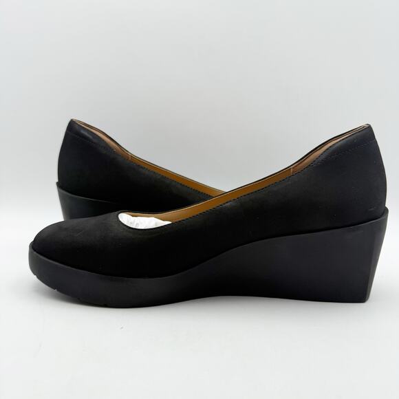 VIONIC Womens Sereno Wedge Heels US 10 M EU 41 Black Nubuck Leather NIB - Picture 7 of 12